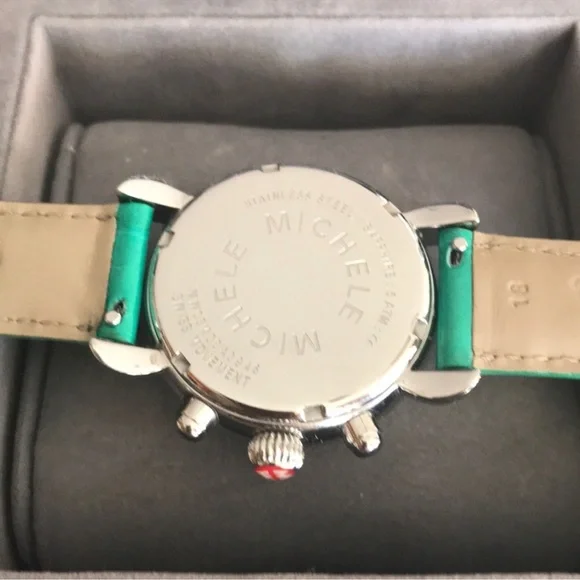 Michele Green Chronograph Watch Stainless Steel - Picture 2 of 3